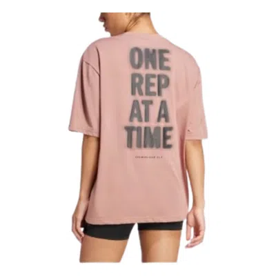 Adidas Originals (wmns) Adidas Climacool One Rep At A Time Training Graphic T-shirt 'pink'