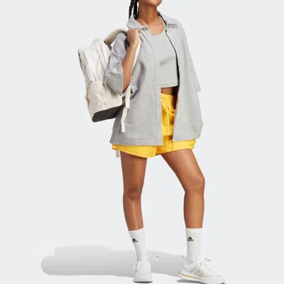 Adidas Originals (wmns) Adidas Lounge Terry Loop Shorts 'gold' In Yellow
