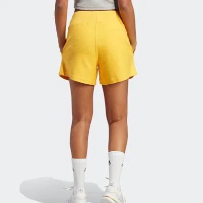 Adidas Originals (wmns) Adidas Lounge Terry Loop Shorts 'gold' In Yellow