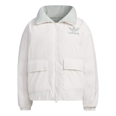 Adidas Originals (wmns)  Reversible Down Jacket 'wonder Silver' In White