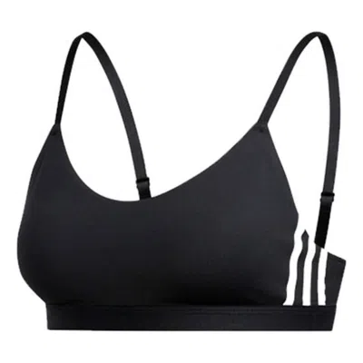 Adidas Originals Womens Adidas All Me 3-stripe Bra In Black