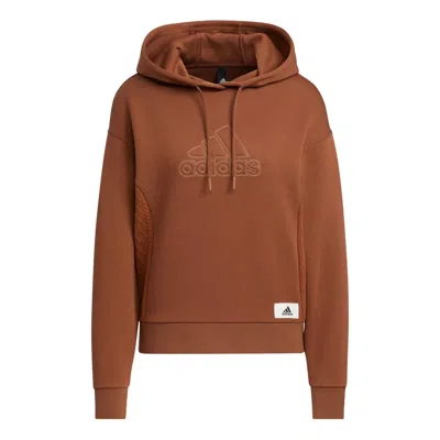 Adidas Originals (wmns) Adidas Lounge Hooded Sweatshirt 'brown'