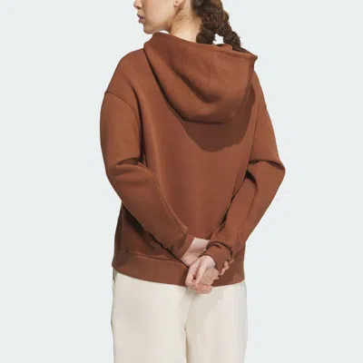 Adidas Originals (wmns) Adidas Lounge Hooded Sweatshirt 'brown'