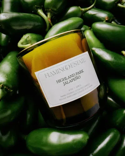 Flamingo Estate Highland Park Jalapeño Candle In Green