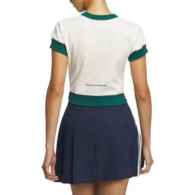 Adidas Originals (wmns)  X Notitle Tennis T-shirts 'white Green' In Multi