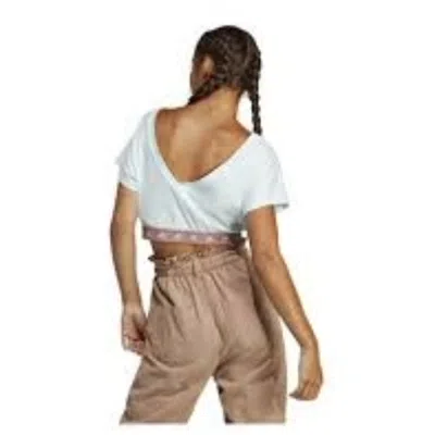 Adidas Originals (wmns) Adidas Hyperglam Cropped Cotton T-shirt Asia Sizing 'blue'