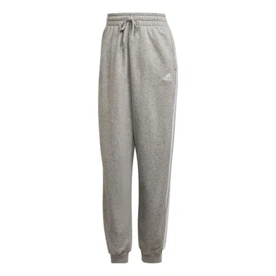 Adidas Originals (wmns)  Essentials Studio Lounge 3-stripes Pants 'grey' In Gray