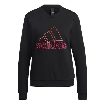 Adidas Originals (wmns) Adidas Printing Logo Round-neck Swea Black