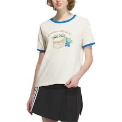 Adidas Originals (wmns) Adidas Neo X Disney Graphic T-shirt 'white Green' In Multi
