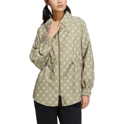 Adidas Originals (wmns) Adidas Neo Monogram Windbreaker Jackets 'tan' In Green