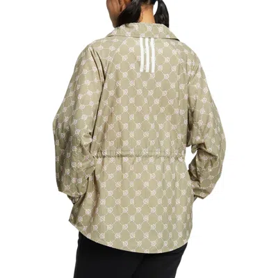 Adidas Originals (wmns) Adidas Neo Monogram Windbreaker Jackets 'tan' In Green