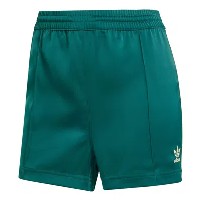 Adidas Originals (wmns) Adidas 3-stripes Satin Shorts Asia Sizing 'green'
