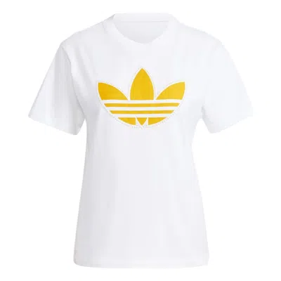 Adidas Originals (wmns)  Pearl Trefoil T-shirt 'white' In Multi