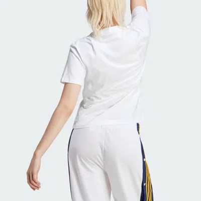 Adidas Originals (wmns)  Pearl Trefoil T-shirt 'white' In Multi