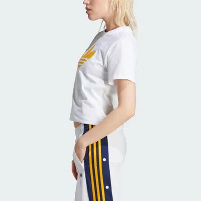 Adidas Originals (wmns)  Pearl Trefoil T-shirt 'white' In Multi