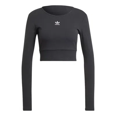 Adidas Originals (wmns) Adidas Essentials Rib Long Sleeve Tee 'black'