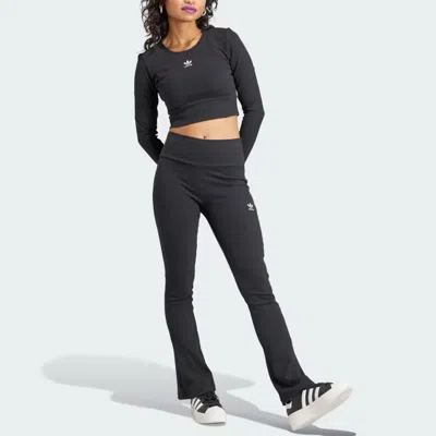 Adidas Originals (wmns) Adidas Essentials Rib Long Sleeve Tee 'black'
