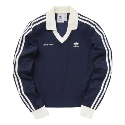 Adidas Originals (wmns) Adidas X Sporty & Rich Long Sleeve Jersey 'navy' In Blue