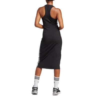Adidas Originals Longline Stretch Cotton Tank Dress In Black