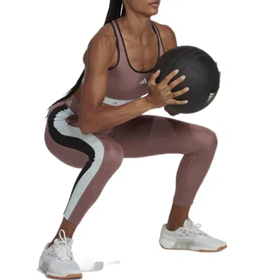 Adidas Originals (wmns) Adidas Hyperglam Training Techfit 7/8 Leggings Asia Sizing 'purple White Black' In Multi