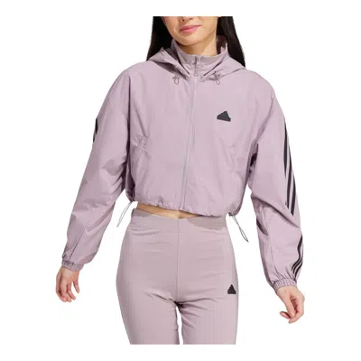 Adidas Originals (wmns) Adidas Future Icons 3-stripes Wind.rdy Jacket 'purple Black'