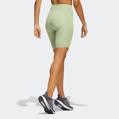 Adidas Originals (wmns) Adidas Essentials 3-stripes Waisted Short Leggings 'green'