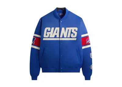 Pre-owned Kith Men's  X Nfl New York Giants Satin Bomber Jacket In Current