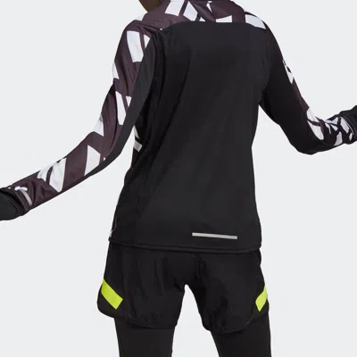 Adidas Originals (wmns) Adidas Celeb Sweat W Contrasting Colors Logo Printing Reflective Running Sports Long Sleeves  In Black