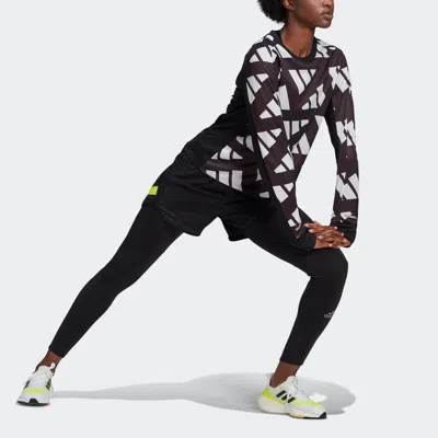 Adidas Originals (wmns) Adidas Celeb Sweat W Contrasting Colors Logo Printing Reflective Running Sports Long Sleeves  In Black