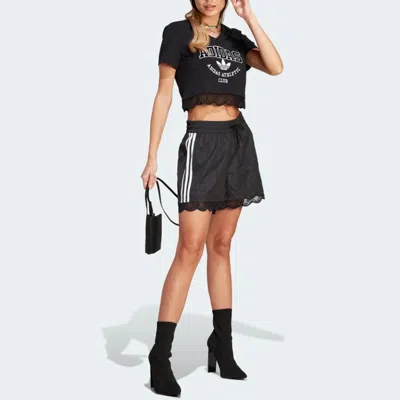 Adidas Originals (wmns)  Lace Trim 3-stripes Shorts 'black'