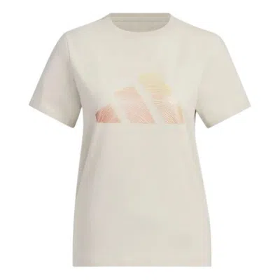 Adidas Originals (wmns) Adidas Logo Short Sleeves T-shirt 'beige' In Neutral