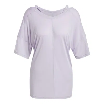 Adidas Originals (wmns) Adidas Yoga Studio Oversized T-shirt Asia Sizing 'purple' In Gray