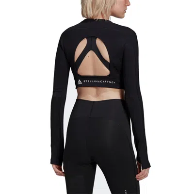 Adidas Originals (wmns) Adidas By Stella Mccartney Truestrength Cropped Long Sleeve T-shirt 'black'