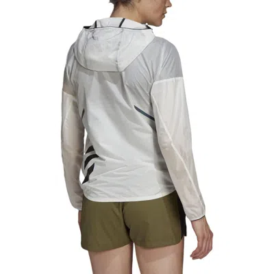 Adidas Originals (wmns) Adidas Terrex Agravic Windweave Windbreaker Asia Sizing 'white Black' In Gray
