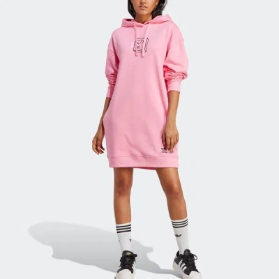Adidas Originals (wmns) Adidas Original Andre Saraiva Hooded Dress 'pink'