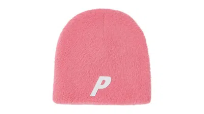 Pre-owned Palace Men's  Faux Mohair P Nein Cuff Beanie In Posh Pink