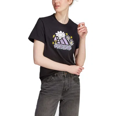 Adidas Originals (wmns) Adidas Doodle Graphic T-shirt Asia Sizing 'black'