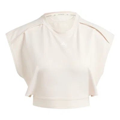 Adidas Originals (wmns) Adidas Power Crop Aeroready Sleeveless T-shirt 'linen White'