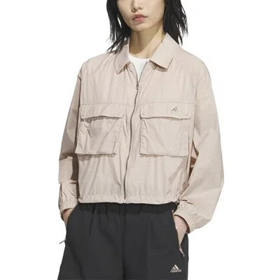 Adidas Originals (wmns) Adidas Modern Tech Sport Jacket Asia Sizing 'beige' In Brown