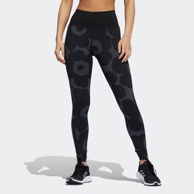Adidas Originals (wmns) Adidas Marimekk Bt L T Pattern Printing Fitness Training Long Pants/trousers Black