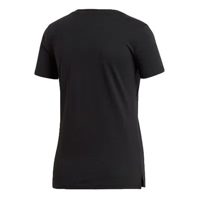 Adidas Originals (wmns) Adidas Brush Effect Logo Graphic T-shirt 'black White'