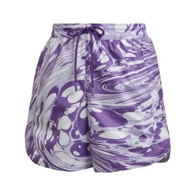 Adidas Originals (wmns) Adidas By Stella Mccartney Truepurpose Printed Training Shorts 'purple White' In Multi