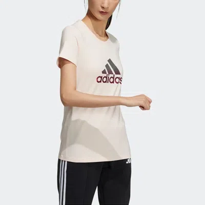 Adidas Originals (wmns) Adidas Fi Tee Foil Casual Sports Round Neck Short Sleeve Pink Tin T-shirt