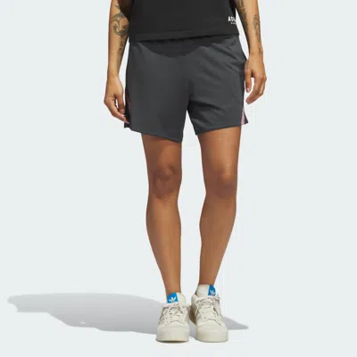 Adidas Originals (wmns) Adidas Select Basketball Shorts 'black' In Gray