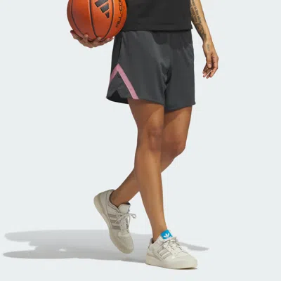 Adidas Originals (wmns) Adidas Select Basketball Shorts 'black' In Gray