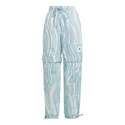 Adidas Originals (wmns) Adidas By Stella Mccartney Truecasuals Printed Track Pants 'blue White'