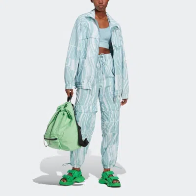 Adidas Originals (wmns) Adidas By Stella Mccartney Truecasuals Printed Track Pants 'blue White'