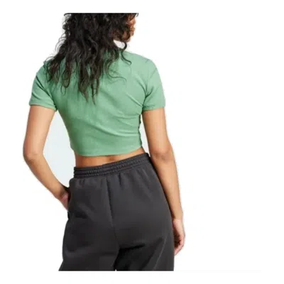 Adidas Originals (wmns)  Essential Ribbed T-shirt 'green White'