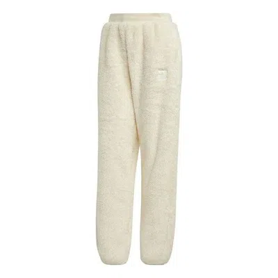 Adidas Originals (wmns) Adidas Essentials+ Fluffy Teddy Pants 'beige' In Neutral