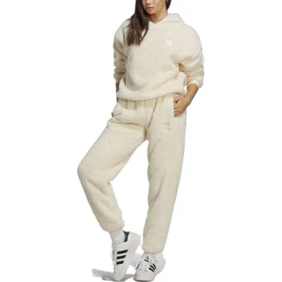 Adidas Originals (wmns) Adidas Essentials+ Fluffy Teddy Pants 'beige' In Neutral